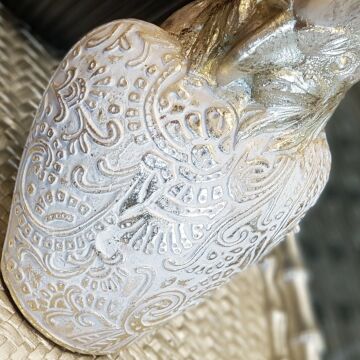 Gold İşlemeli Papağan Dekor 26cm