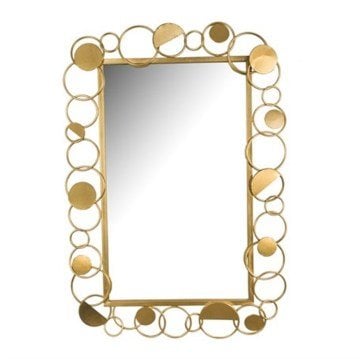 Lux Halkalı Duvar Aynası Gold