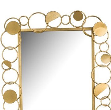 Lux Halkalı Duvar Aynası Gold