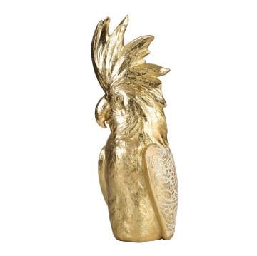 Gold İşlemeli Papağan Dekor 33cm