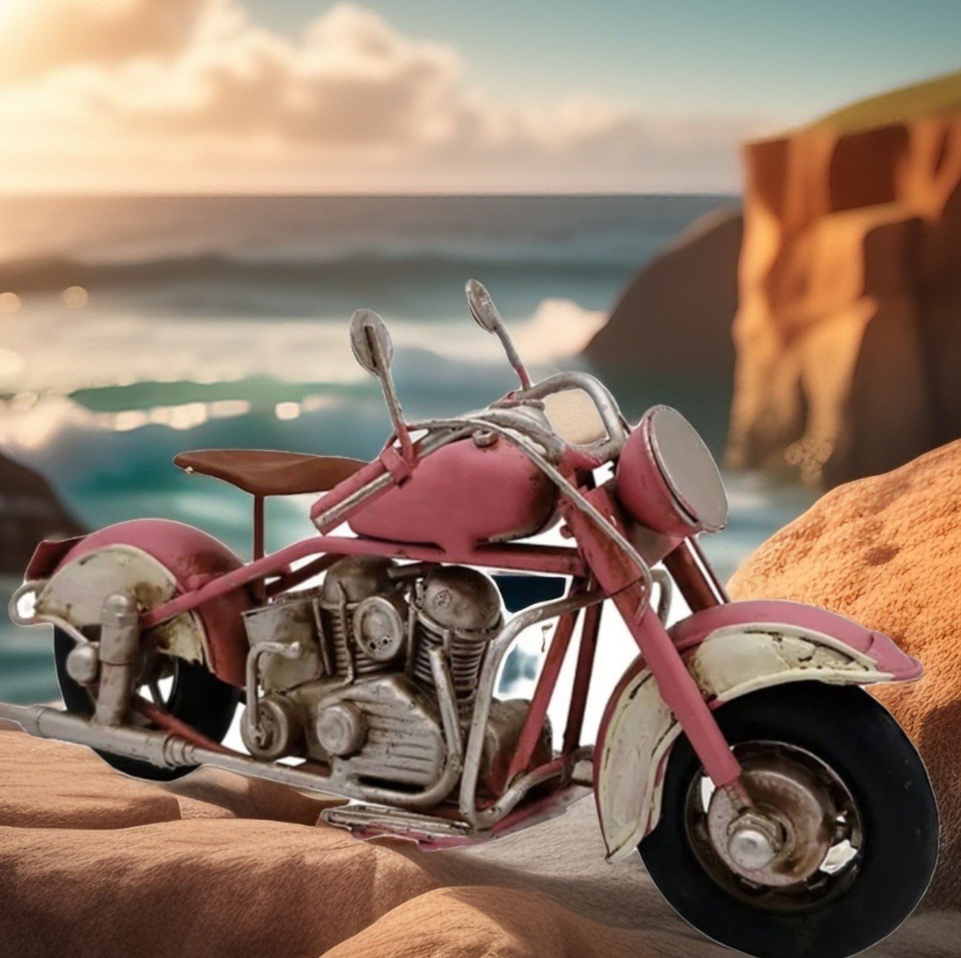 Metal Dekoratif Let's Go Chopper Küçük Boy