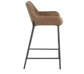 Mia Bar Sandalyesi Kahve Deri