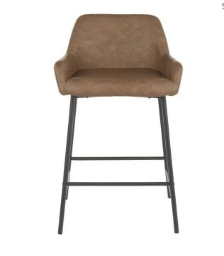 Mia Bar Sandalyesi Kahve Deri