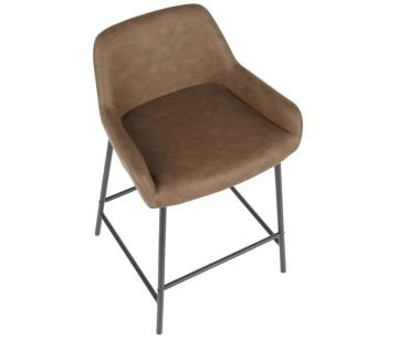 Mia Bar Sandalyesi Kahve Deri