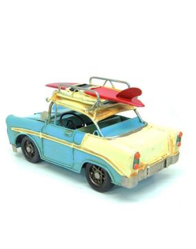 Metal Dekoratif Pasaklı Kontes Tatilde Çerçeveli Araba