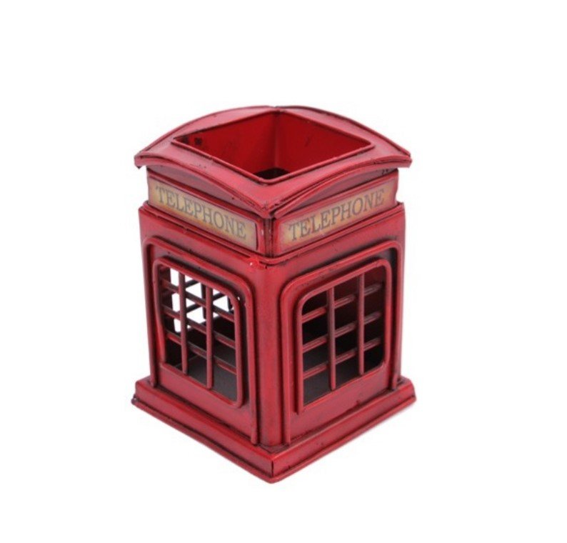 Metal Dekoratif London Telefon Kulübesi Kalemlik