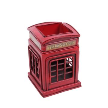 Metal Dekoratif London Telefon Kulübesi Kalemlik