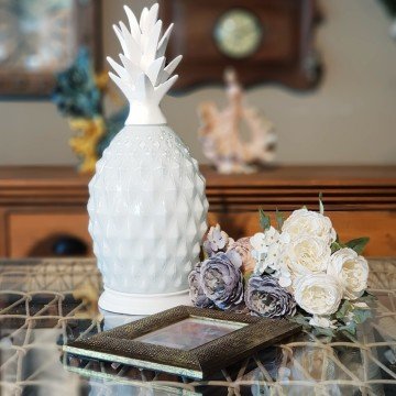 Beyaz Dekoratif Ananas
