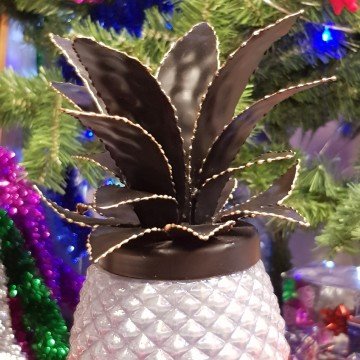 Cam Ananas Dekoratif Obje Küçük Boy