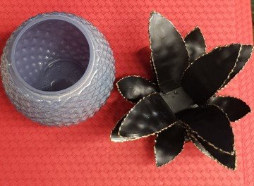 Cam Ananas Dekoratif Obje Küçük Boy