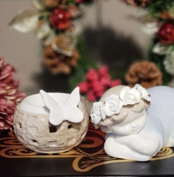 Uyuyan Melek Porselen Biblo Tekli