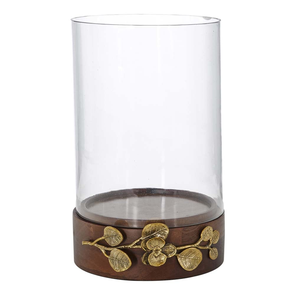 Diya Ahşap Çiçekli Mumluk Büyük Boy