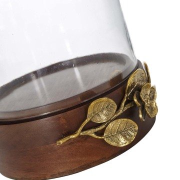 Diya Ahşap Çiçekli Mumluk Büyük Boy