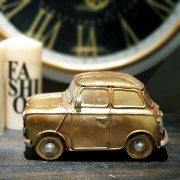 Altın Renk Dekoratif Araba Büyük Boy