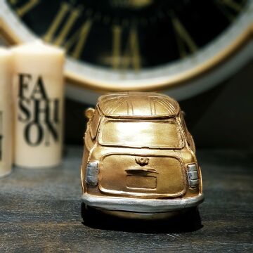 Altın Renk Dekoratif Araba Büyük Boy