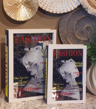 Fashıon Desenli Aynalı Kitap Kutu 2'li Set