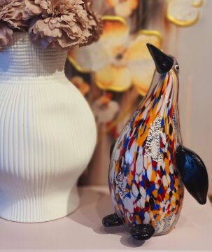 İthal Cam Dekor Sevimli Penguen 22cm