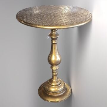 Eskitme Metal Yan Fiskos Sehpa 55,5cm