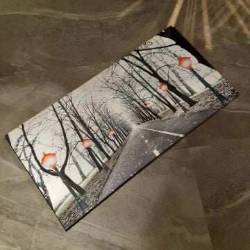 Ağaçlı Yol 60cmX120cm Led Işıklı Tablo