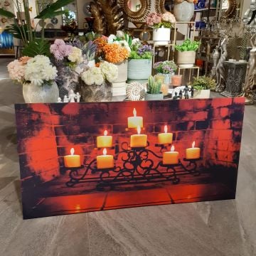 Mum Işığı  60cmX120cm Led Işıklı Tablo