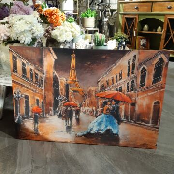 Pariste Aşk 60cm*90cm Ledli Tablo