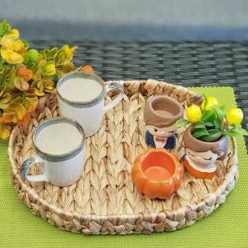 Su Sümbülü Oval Tepsi Orta Boy