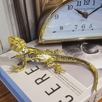 Gold Kertenkele Obje 18cm