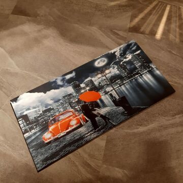 Love Under Rain 60cmX120cm Led Işıklı Tablo