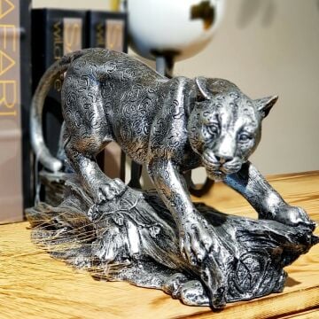 Leopar Dekoratif Biblo Büyük Boy