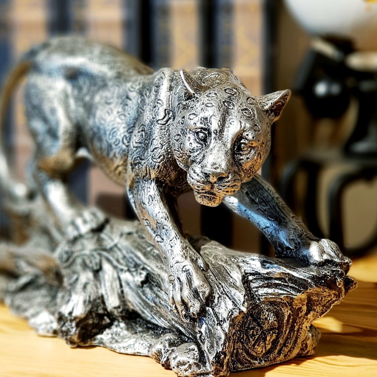 Leopar Dekoratif Biblo Büyük Boy