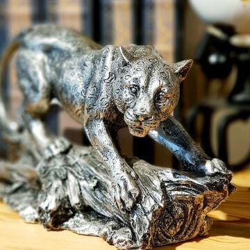 Leopar Dekoratif Biblo Büyük Boy