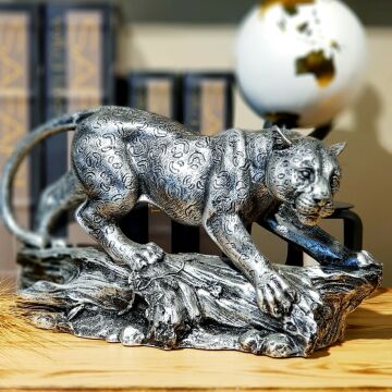 Leopar Dekoratif Biblo Büyük Boy