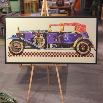 50cmX100cm Siyah Ahşap Çerçeveli Kanvas Tablo