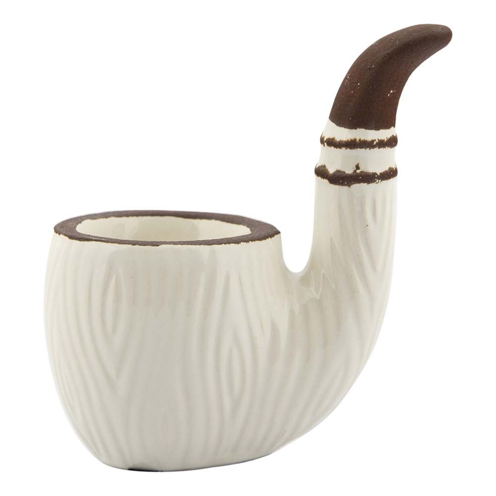 Seramik Slim Pipo Mumluk Beyaz