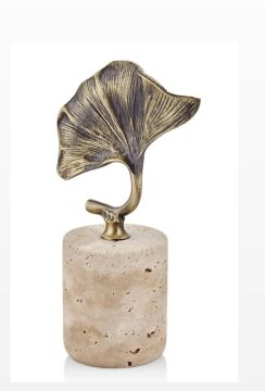 Traverten Kaideli Ginko Obje 24,5cm