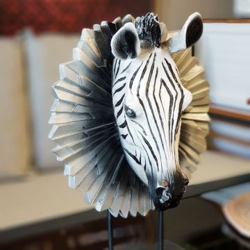 Zebra Dekoratif Büst