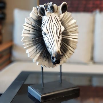 Zebra Dekoratif Büst
