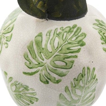 Yeşil Seramik Kulplu Vazo Küçük Boy