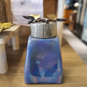 Turkuaz Cam Kavanoz Büyük Boy