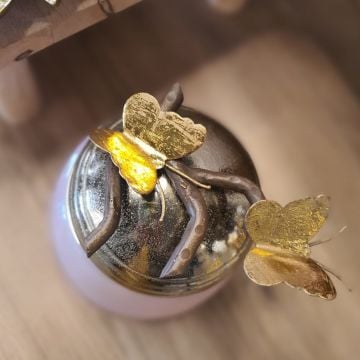 Pembe Cam Kavanoz Küçük Boy