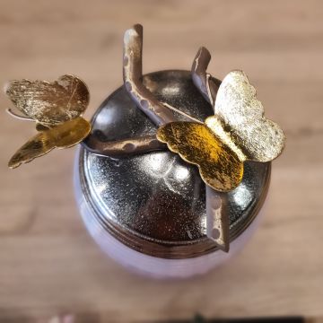 Pembe Cam Kavanoz Büyük Boy