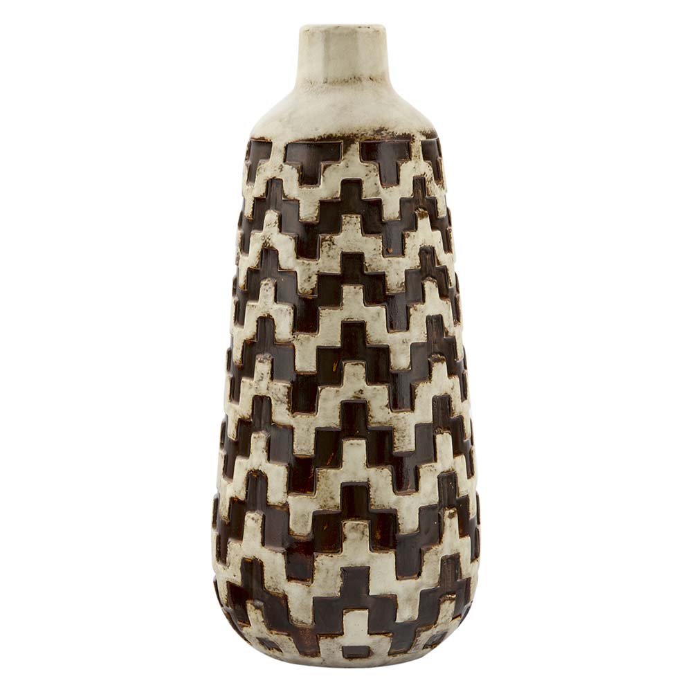 Seramik Piksel Kahve Vazo