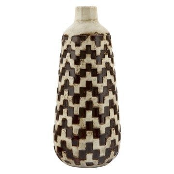 Seramik Piksel Kahve Vazo