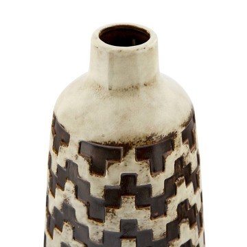 Seramik Piksel Kahve Vazo