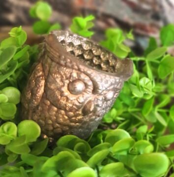 Kanta Antik Baykuş Mumluk Mini Boy