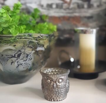 Kanta Antik Baykuş Mumluk Mini Boy