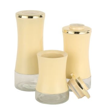 3'Lü Kavanoz Saklama Seti Gold