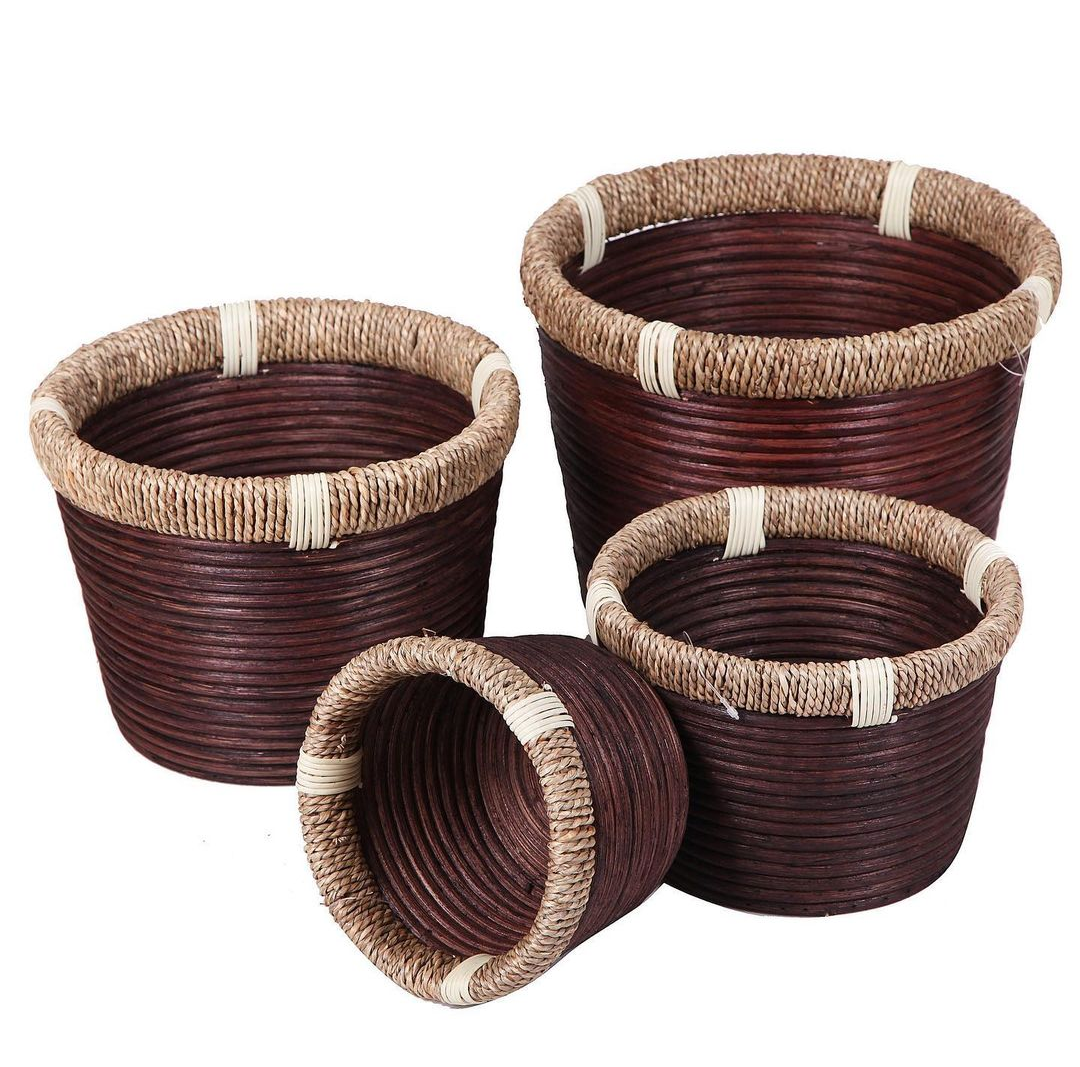 Yuvarlak Bambu Saksılık