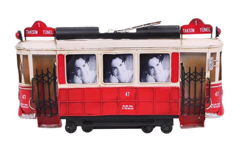 Dekoratif Metal Çerçeve Tramvay Temalı