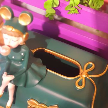 Lady  Dekoratif Peçetelik Yeşil